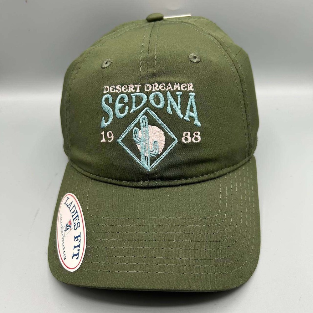 Desert Dreamer Sedona Hat Women Green The Game Strap Back Cap New